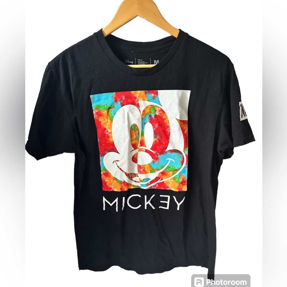 Mickey Mouse‎ Disney Collection by Neff 100% Cotton T-Shirt Black Size Medium